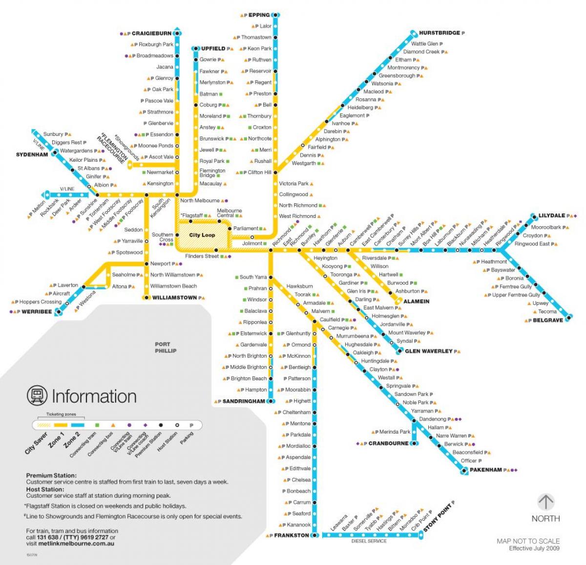 metro Melbourne karta