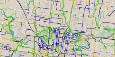 Cykelvägar Melbourne karta