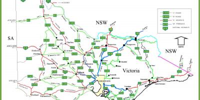 Karta över Victoria Australien