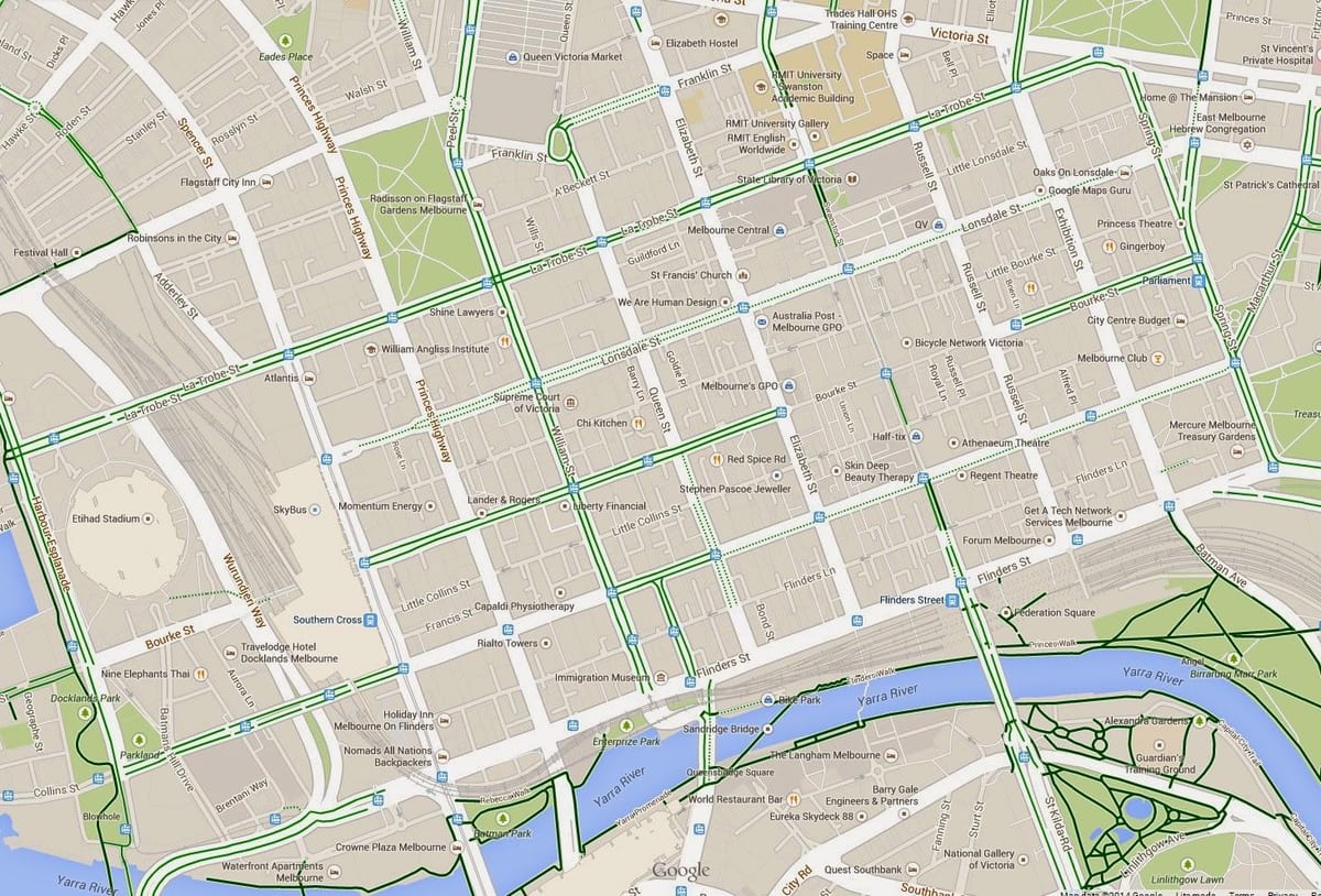 Melbourne cbd karta
