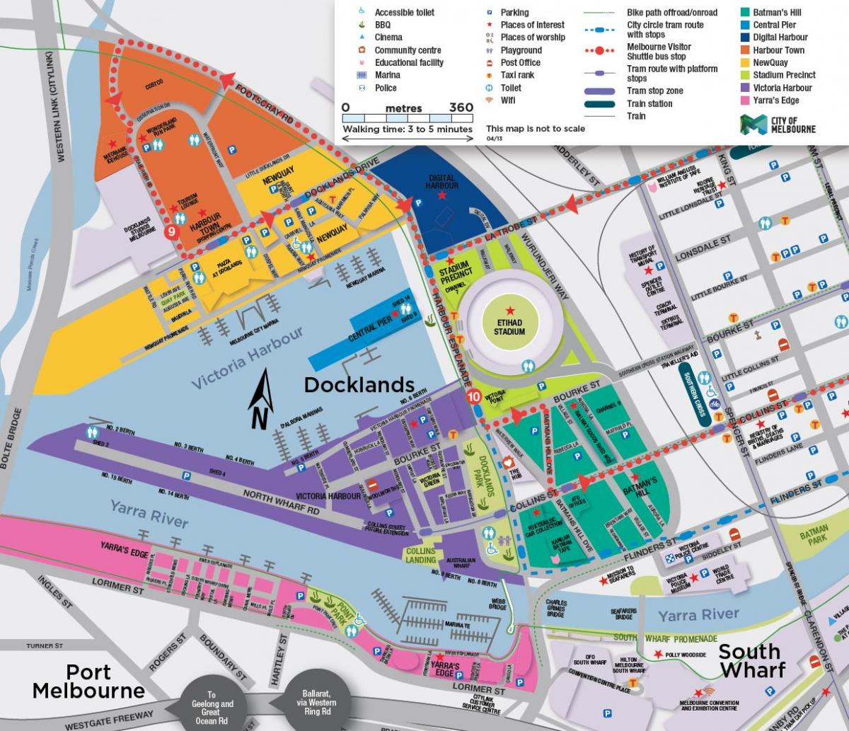 docklands karta Melbourne