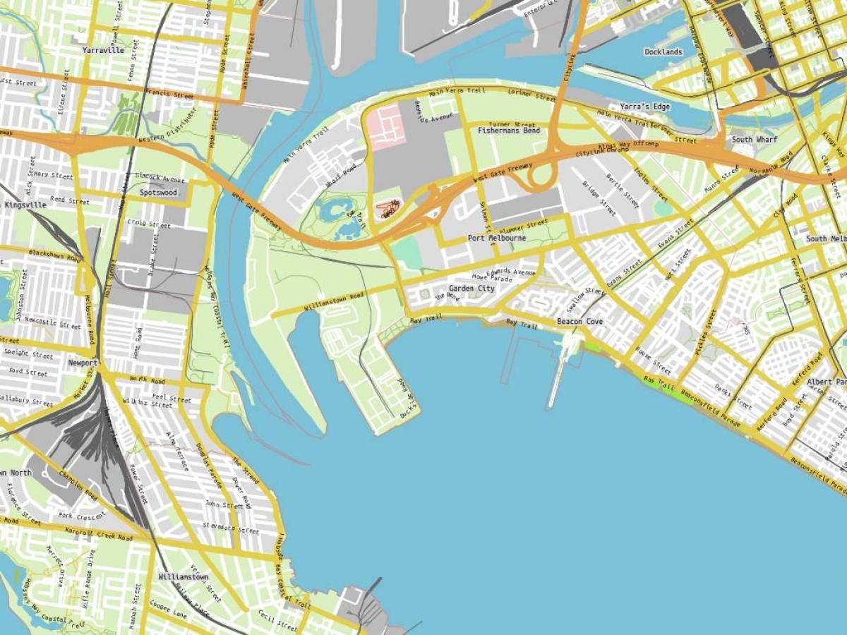 karta port Melbourne