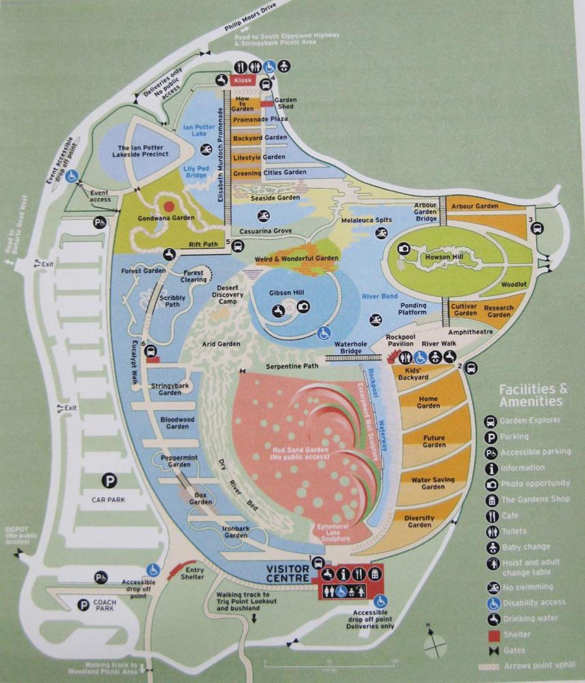 Royal botanic gardens karta