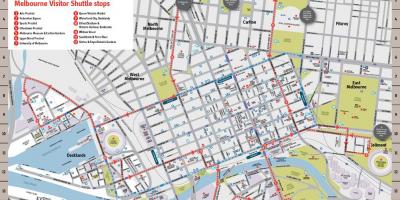 Melbourne attraktioner karta