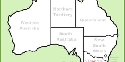 Karta Melbourne Australien
