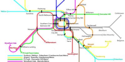 Tunnelbana karta Melbourne