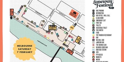 Karta över Melbourne smågatorna