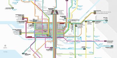 Melbourne spårvagn rutt karta